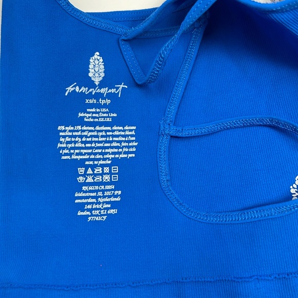 NWOT Free People Tighten Up Low Back Tank Color: Blueprint Size XS/S(0-6) - Picture 11 of 11